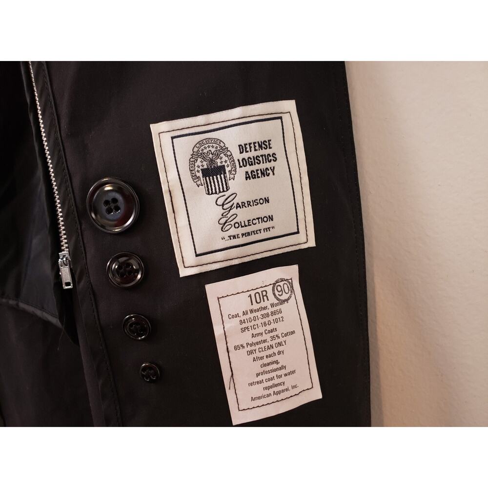 (9) DLA Garrison Collection Womens Jacket Trench Coat Size 10R Army Military - Picture 7 of 8